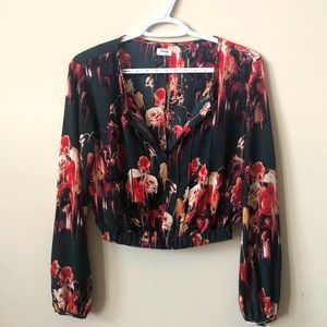Aritzia talula crop blouse